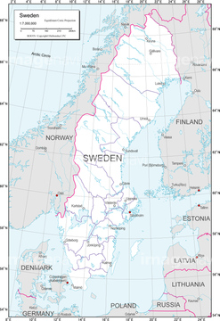 エリア別地図 北欧 スウェーデン 地図 の画像素材 世界の地図 地図 衛星写真の地図素材ならイメージナビ