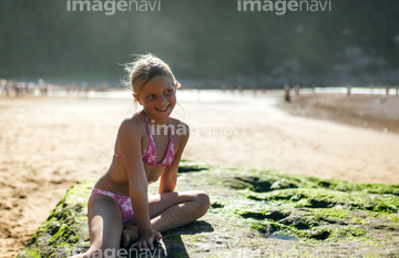 Young little girls bikini Portrait of a beautiful young girl in a yellow bikini Stock ...