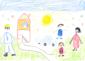 家族 マイホーム 外国人 イラスト の画像素材 ライフスタイル イラスト Cgのイラスト素材ならイメージナビ