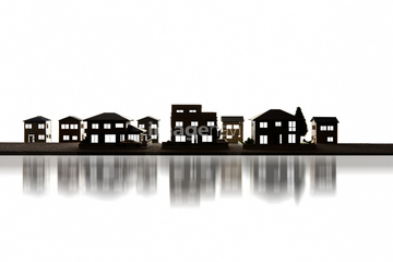 町並 建築 住宅地 家並み マイホーム シルエット の画像素材 写真素材ならイメージナビ