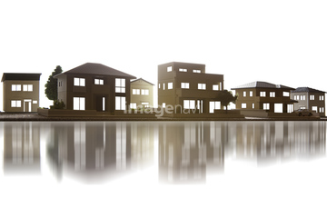 シルエット 一軒家 小さい の画像素材 住宅地 町並 建築の写真素材ならイメージナビ