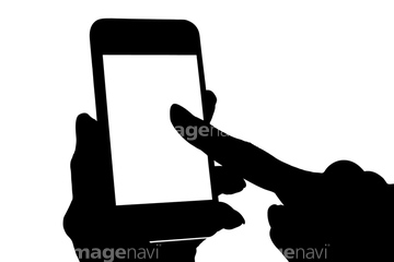 人物 シルエット 携帯電話 上半身 の画像素材 構図 人物の写真素材ならイメージナビ