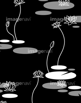 和柄 ハスの花 の画像素材 バックグラウンド イラスト Cgの写真素材ならイメージナビ