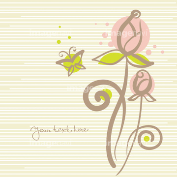 イラスト Cg 花 植物 バラ アンティーク ロマンチック 綺麗 線 の画像素材 イラスト素材ならイメージナビ