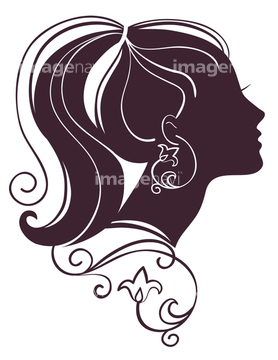 女性 横顔 イラスト 綺麗 モダン の画像素材 花 植物 イラスト Cgのイラスト素材ならイメージナビ