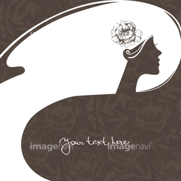 女性 横顔 イラスト 綺麗 背中 の画像素材 花 植物 イラスト Cgのイラスト素材ならイメージナビ