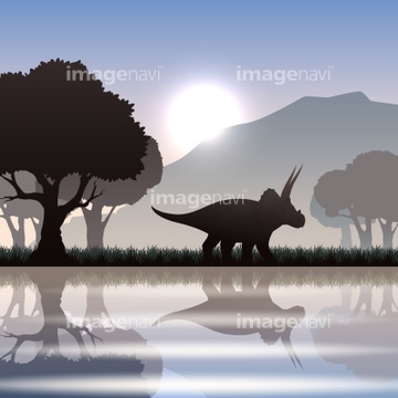 動物 イラスト かわいい 恐竜 トリケラトプス の画像素材 生き物 イラスト Cgのイラスト素材ならイメージナビ