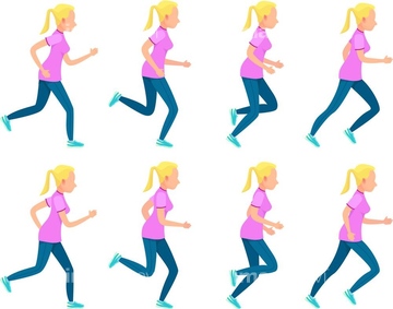 絵文字 ピクトグラム 上半身 女性 走る 動作 の画像素材 写真素材ならイメージナビ