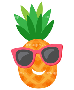 パイナップル イラスト シズル感 陽気 ロイヤリティフリー の画像素材 ライフスタイル イラスト Cgのイラスト素材ならイメージナビ