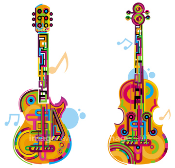 ギター イラスト エレキギター の画像素材 楽器 オブジェクトのイラスト素材ならイメージナビ