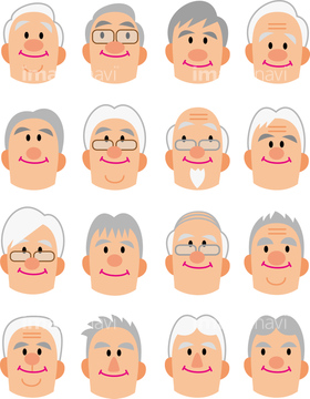 イラスト Cg ビジネス ビジネスパーソン 喜び 白髪 の画像素材 イラスト素材ならイメージナビ