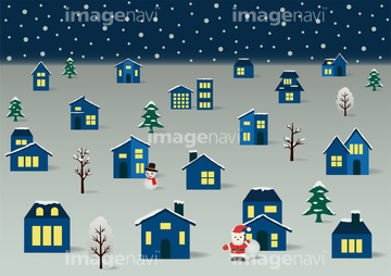 クリスマス街並み の画像素材 自然 風景 イラスト Cgの写真素材ならイメージナビ