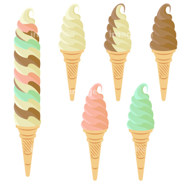 ソフトクリーム かわいい の画像素材 菓子 デザート 食べ物の写真素材ならイメージナビ