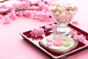 桜餅 雛あられ の画像素材 菓子 デザート 食べ物の写真素材ならイメージナビ