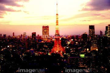 東京タワー シルエット 幻想的 の画像素材 日本 国 地域の写真素材ならイメージナビ