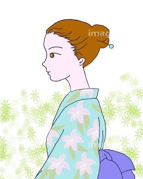 女性 横顔 イラスト 綺麗 夏 若者 の画像素材 イラスト素材ならイメージナビ