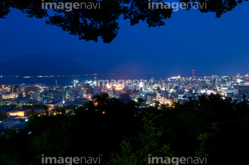 鹿児島市 桜島 夜 の画像素材 日本 国 地域の写真素材ならイメージナビ