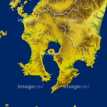 鹿児島市 桜島 立体】の画像素材 | 日本の地図・地図・衛星写真の写真