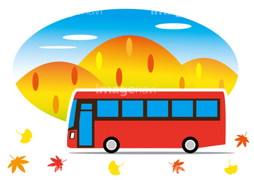 イラスト バス 旅行 秋 の画像素材 ライフスタイル イラスト Cgのイラスト素材ならイメージナビ
