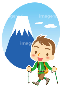 登山 イラスト 上機嫌 ロイヤリティフリー の画像素材 秋 冬の行事 行事 祝い事のイラスト素材ならイメージナビ