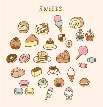 スイーツ シュークリーム イラスト の画像素材 食べ物 飲み物 イラスト Cgのイラスト素材ならイメージナビ