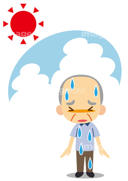 暑い 猛暑 イラスト の画像素材 季節 イベント イラスト Cgのイラスト素材ならイメージナビ