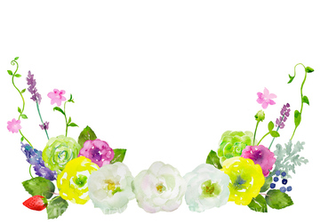 水彩画 春 秋 冬 イラスト の画像素材 花 植物 イラスト Cgのイラスト素材ならイメージナビ