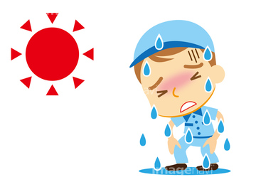 暑い 猛暑 イラスト の画像素材 季節 イベント イラスト Cgのイラスト素材ならイメージナビ