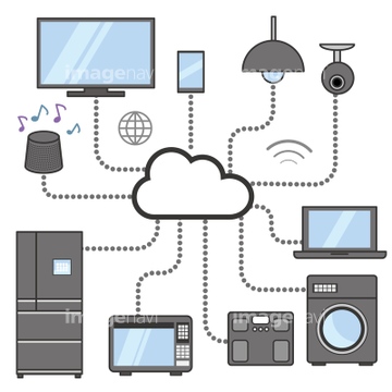 インターネット Iot クラウドコンピューティング イラスト の画像素材 コンピュータ 家電 オブジェクトのイラスト素材ならイメージナビ