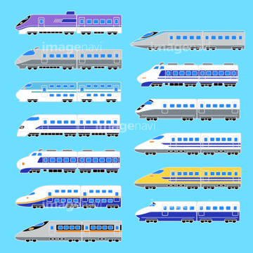 新幹線 イラスト の画像素材 鉄道 乗り物 交通のイラスト素材ならイメージナビ