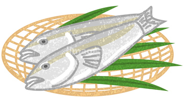 魚 イラスト 青魚 アジ アジの仲間 ロイヤリティフリー の画像