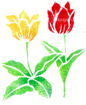 ステンシル 花 の画像素材 花 植物 イラスト Cgの写真素材ならイメージナビ