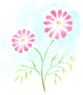 ステンシル 花 の画像素材 花 植物 イラスト Cgの写真素材ならイメージナビ