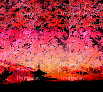 京都 イラスト 京都市 秋 の画像素材 イラスト Cgのイラスト素材ならイメージナビ