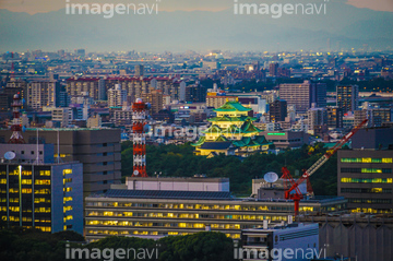 名古屋城 シルエット の画像素材 空 自然 風景の写真素材ならイメージナビ