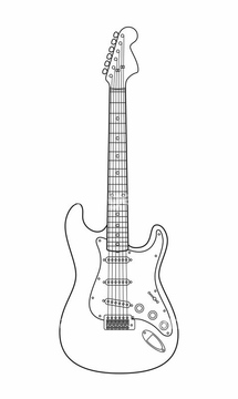ギター イラスト エレキギター かわいい の画像素材 テーマ イラスト Cgのイラスト素材ならイメージナビ