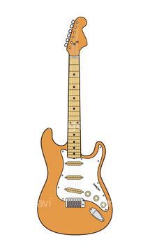 ギター イラスト エレキギター かわいい の画像素材 テーマ イラスト Cgのイラスト素材ならイメージナビ