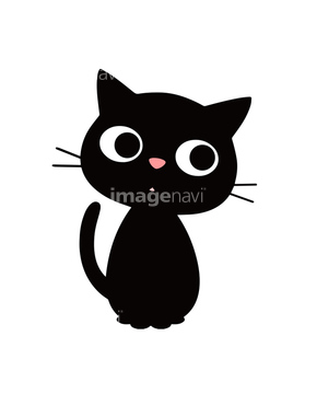 猫 イラスト 絵画 黒猫 の画像素材 季節 イベント イラスト Cgの美術 歴史写真ならイメージナビ