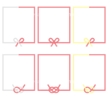 祝い事 水引 飾り 枠状 の画像素材 花 植物 イラスト Cgの写真素材ならイメージナビ