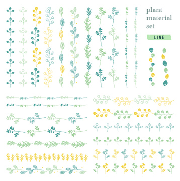 ライン素材 の画像素材 花 植物 イラスト Cgの写真素材ならイメージナビ