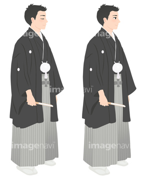 紋付羽織袴 の画像素材 お祝い事 弔事 ライフスタイルの写真素材ならイメージナビ
