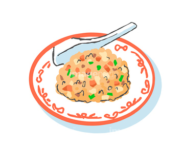 中華 炒飯 イラスト の画像素材 食べ物 飲み物 イラスト Cgのイラスト素材ならイメージナビ