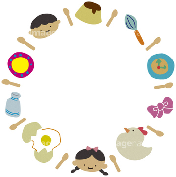 円形フレーム の画像素材 自然 風景 イラスト Cgの写真素材ならイメージナビ