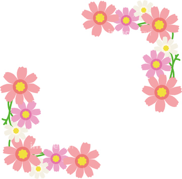 イラスト Cg 季節 イベント 秋 花 コスモス かわいい の画像素材 イラスト素材ならイメージナビ