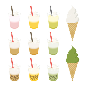 ソフトクリーム かわいい 加工食品 の画像素材 食べ物 飲み物 イラスト Cgの写真素材ならイメージナビ