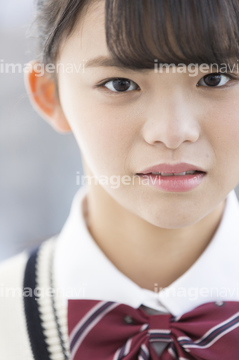 日本人 女性 顔 アップ 高校生 の画像素材 日本人 人物の写真素材ならイメージナビ