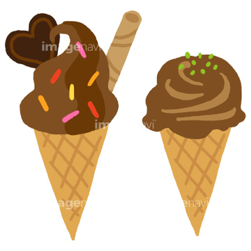 アイスクリーム チョコレートアイス イラスト の画像素材 食べ物 飲み物 イラスト Cgのイラスト素材ならイメージナビ