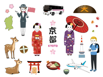 京都 イラスト 京都市 かわいい の画像素材 季節 イベント イラスト Cgのイラスト素材ならイメージナビ
