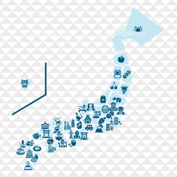 アイコン マップ 日本地図 都道府県 和風 の画像素材 テーマ イラスト Cgの地図素材ならイメージナビ