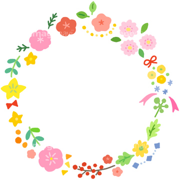 円形フレーム の画像素材 自然 風景 イラスト Cgの写真素材ならイメージナビ